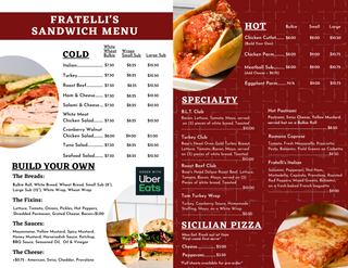 Lunch Menu