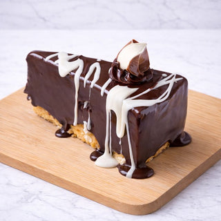 Chocolate Dipped Cheesecake Slice
