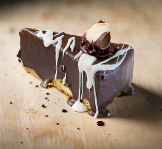 Chocolate Dipped Cheesecake Slice